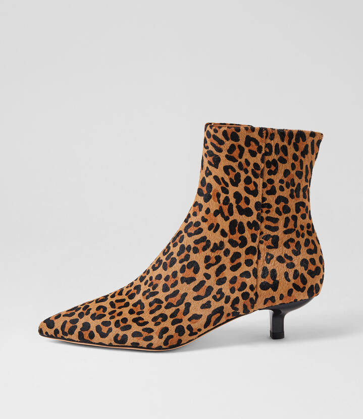 Image of Boots. Productname: Cemila Leopard Pony Ankle Boots in LEOPARD colour by brand - MOLLINI