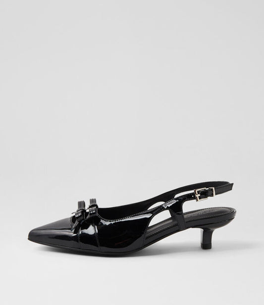 Image of Heels. Productname: Cosima Black Patent Leather Heels in BLACK colour by brand - MOLLINI
