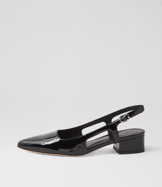 Image of Heels. Productname: Thecore Black Patent Leather Heels in BLACK colour by brand - MOLLINI