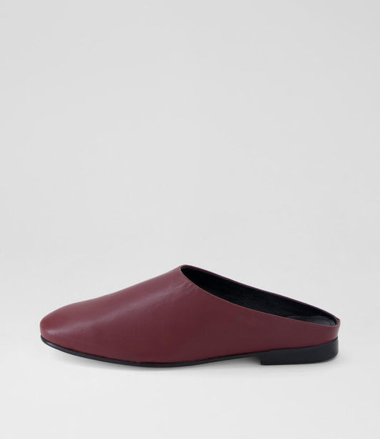 Image of Sandals. Productname: Ulysen Burgundy Leather Mules in BURGUNDY colour by brand - MOLLINI