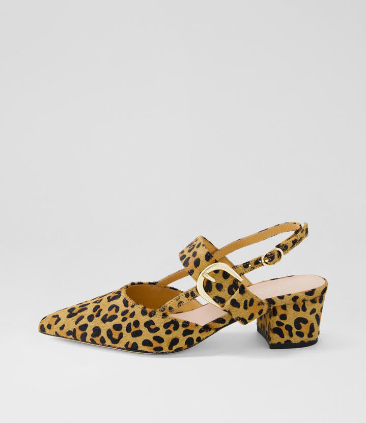 Image of Heels. Productname: Atten Leopard Pony Heels in LEOPARD colour by brand - MIDAS