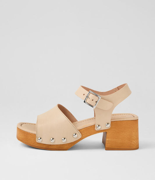 Image of Sandals. Productname: Guavey Nougat Suede Leather Sandals in NOUGAT colour by brand - MOLLINI