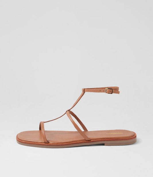 Image of Sandals. Productname: Jaylen Tan Leather Sandals in TAN colour by brand - MOLLINI