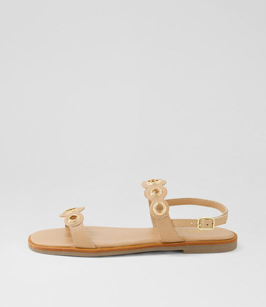 Image of Sandals. Productname: Tisker Nude Leather Sandals in NUDE colour by brand - MIDAS
