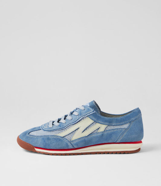 Image of Sneakers. Productname: Spirit Blue Leather Sneakers in BLUE colour by brand - MIDAS