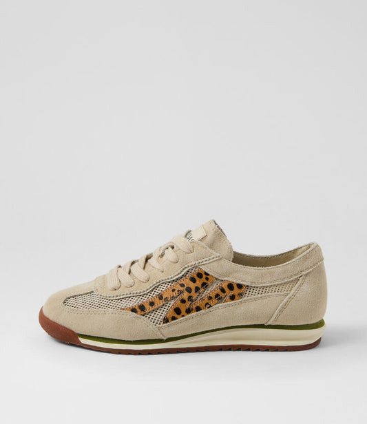 Image of Sneakers. Productname: Spirit Neutral Leopard Leather Sneakers in NEUTRAL-LEOPARD colour by brand - MIDAS