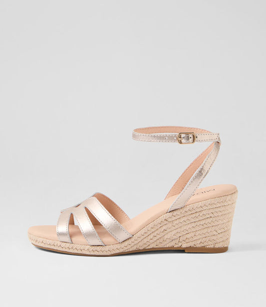 Image of Sandals. Productname: Jerica Platino Leather Sandals in PLATINO colour by brand - MIDAS