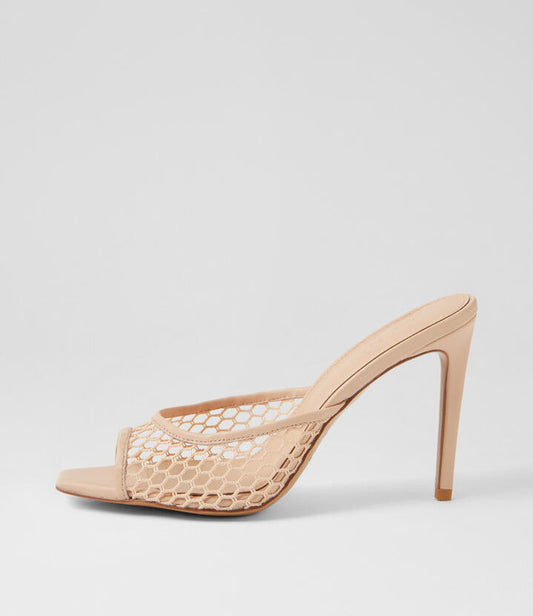 Image of Heels. Productname: Jeney Nude Mesh Heels in NUDE colour by brand - MOLLINI