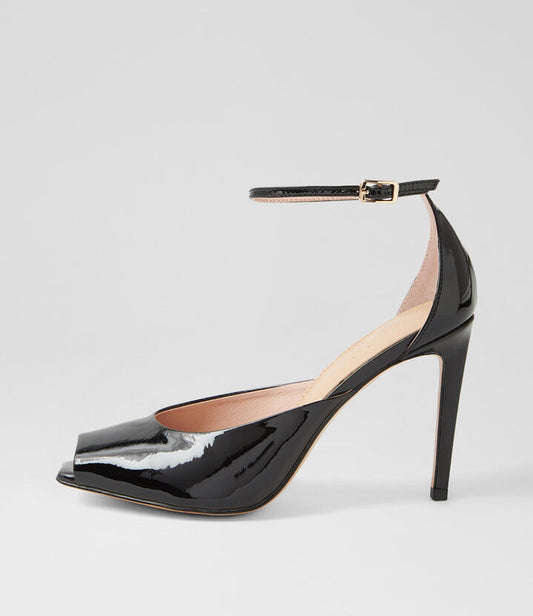 Image of Sandals. Productname: Julien Black Patent Leather Sandals in BLACK colour by brand - MOLLINI