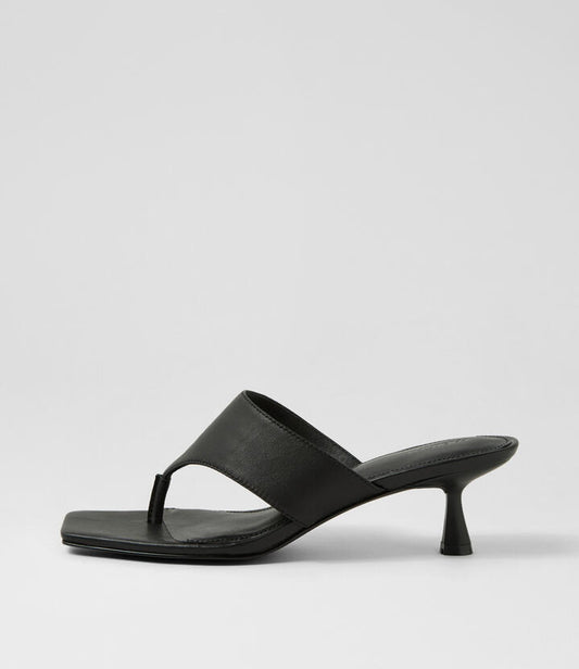 Image of Sandals. Productname: Torina Black Leather Sandals in BLACK colour by brand - MOLLINI