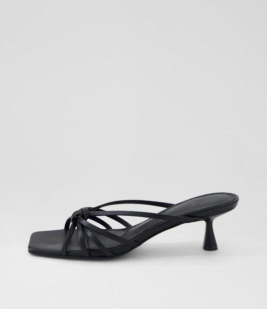 Image of Sandals. Productname: Tallulah Black Leather Sandals in BLACK colour by brand - MOLLINI