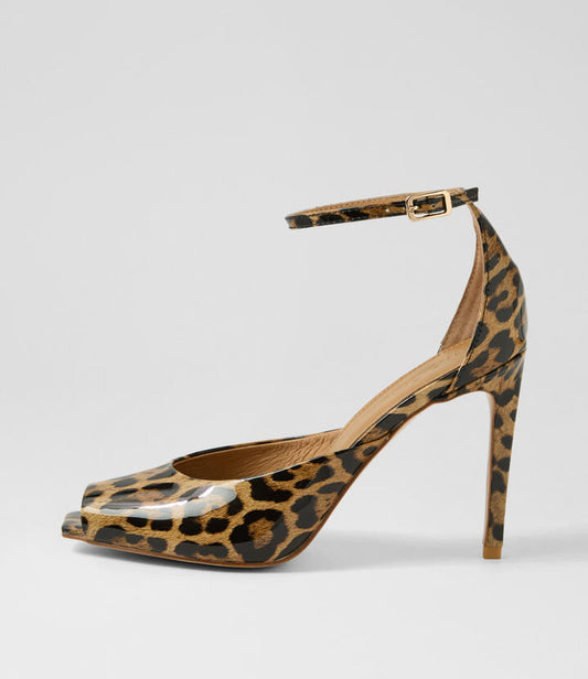 Image of Heels. Productname: Julien Leopard Patent Leather Heels in LEOPARD colour by brand - MOLLINI