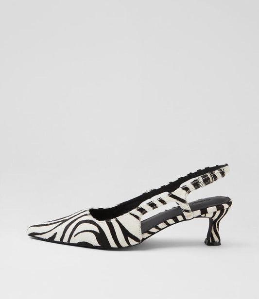 Image of Heels. Productname: Gild Zebra Pony Heels in ZEBRA colour by brand - MOLLINI