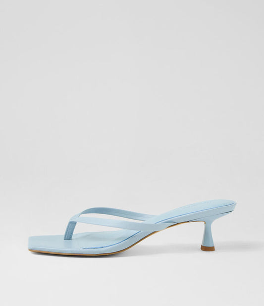 Image of Sandals. Productname: Tidbit Pale Blue Leather Sandals in PALE BLUE colour by brand - MOLLINI
