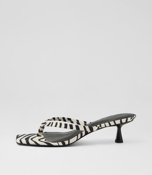 Image of Sandals. Productname: Tidbit Zebra Fabric Sandals in ZEBRA colour by brand - MOLLINI