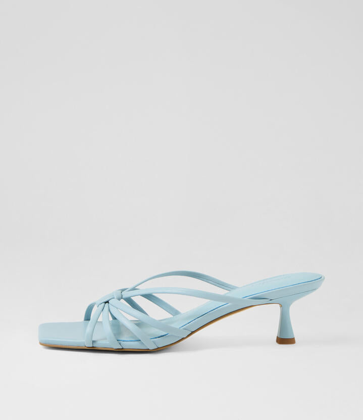 Image of Sandals. Productname: Tallulah Pale Blue Leather Sandals in PALE BLUE colour by brand - MOLLINI