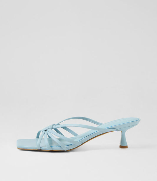 Image of Sandals. Productname: Tallulah Pale Blue Leather Sandals in PALE BLUE colour by brand - MOLLINI