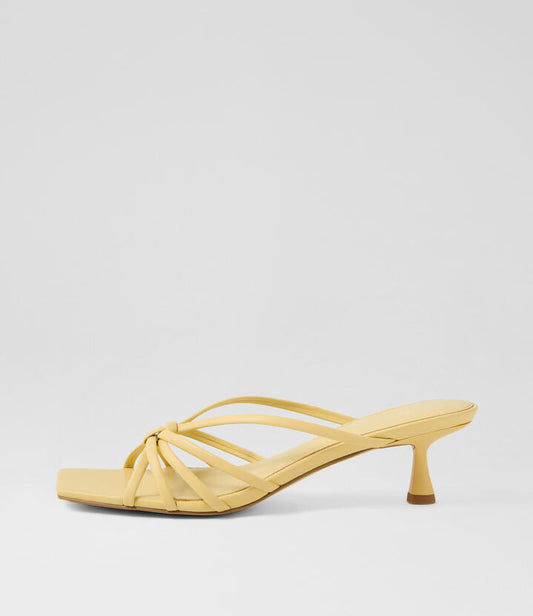 Image of Sandals. Productname: Tallulah Lemon Leather Sandals in LEMON colour by brand - MOLLINI