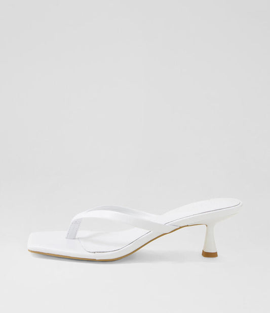 Image of Sandals. Productname: Tidbit White Leather Sandals in WHITE colour by brand - MOLLINI