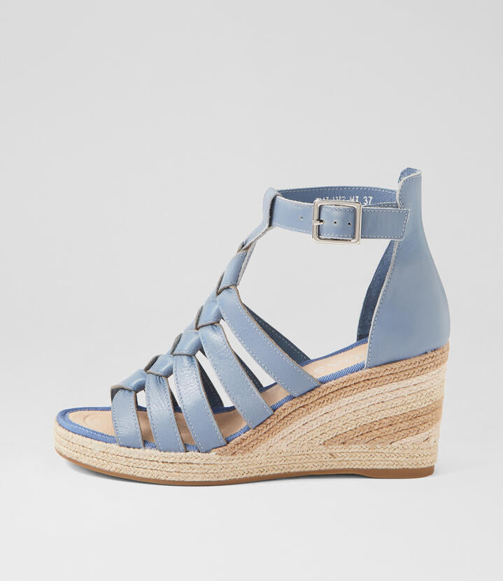 Image of Sandals. Productname: Palame Denim Leather Sandals in DENIM colour by brand - MIDAS
