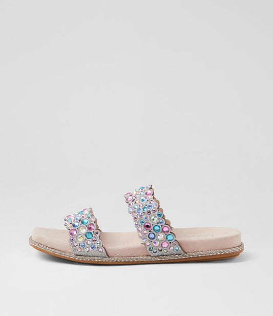 Image of Slippers. Productname: Yenner Nude Pastel Multi Slides in NUDE-PASTEL colour by brand - MIDAS