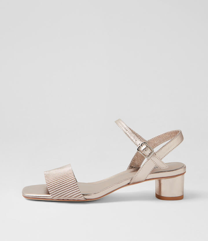 Image of Sandals. Productname: Hemna Platino Leather Sandals in PLATINO colour by brand - MIDAS