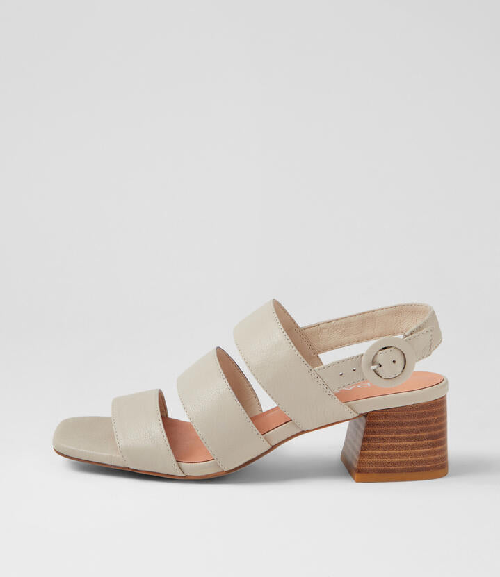 Image of Sandals. Productname: Fantum Vanilla Leather Sandals in Vanilla colour by brand - MIDAS