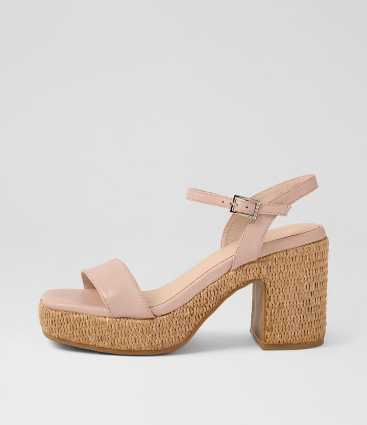 Image of Sandals. Productname: Kennedy Rose Leather Sandals in ROSE colour by brand - MIDAS
