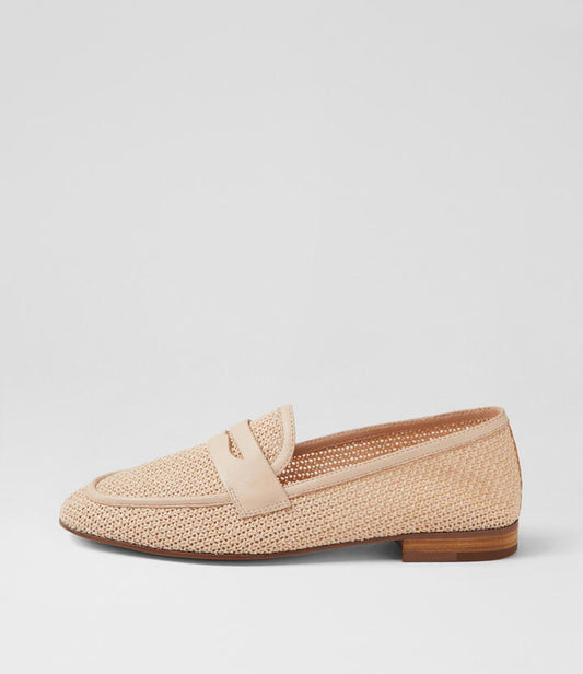 Image of Flats. Productname: Isaac Vanilla Fabric Loafers in VANILLA colour by brand - MIDAS
