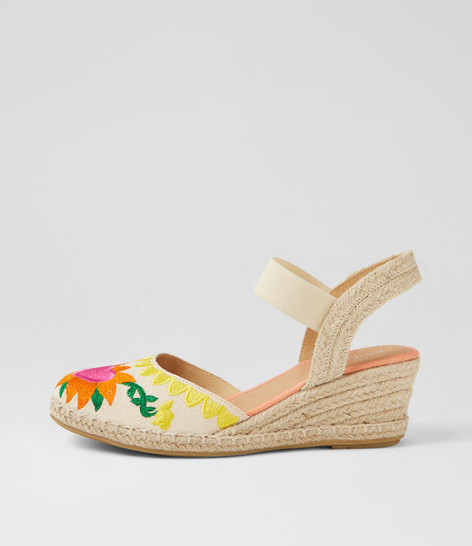 Image of Sandals. Productname: Roselle Bright Fabric Sandals in BRIGHT colour by brand - MIDAS