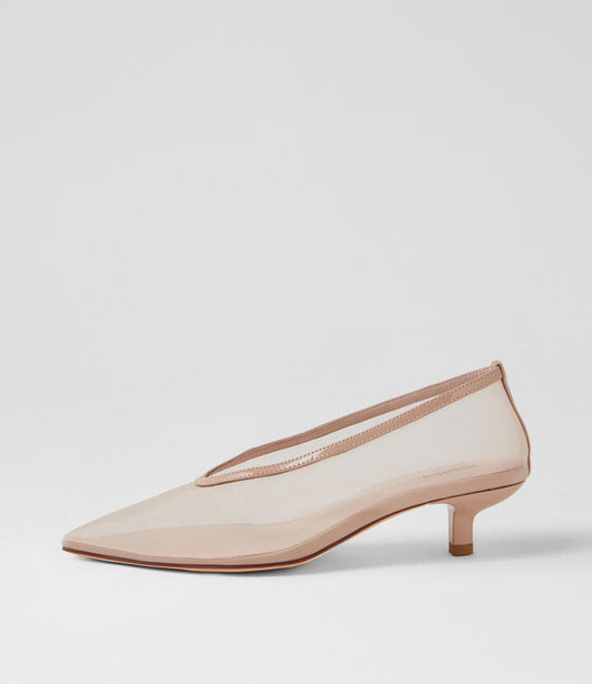 Image of Heels. Productname: Cippesh Nude Fabric Pump Heels in Nude colour by brand - MOLLINI