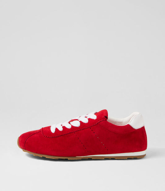 Image of Sneakers. Productname: Mousi Red Suede Sneakers in RED colour by brand - MOLLINI
