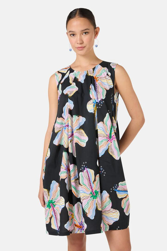 Image of Dresses. Product name - Hibiscus Bubble Dress in Print colour by brand - Gorman