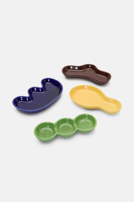 Image of Kitchen & Dining. Productname: Abstract Dipping Dishes Set in Multi colour by brand - Gorman