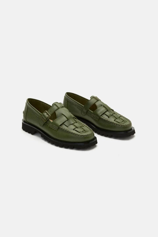Image of Flats. Product name - Good Fortune Loafer Khaki in Khaki colour by brand - Gorman