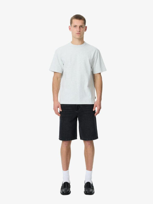 Image of a model wearing Tops. Productname: Article One Heavyweight Tee in Ash Heather colour by brand - Article One