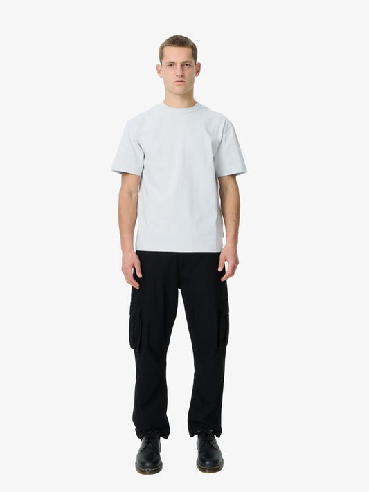 Image of a model wearing Tops. Productname: Article One Heavyweight Tee in Steel colour by brand - Article One