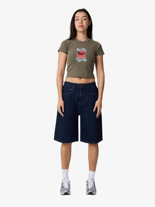 Image of a model wearing Shorts. Productname: S-Double Denim Standard Shorts in Rinse Wash colour by brand - S-Double