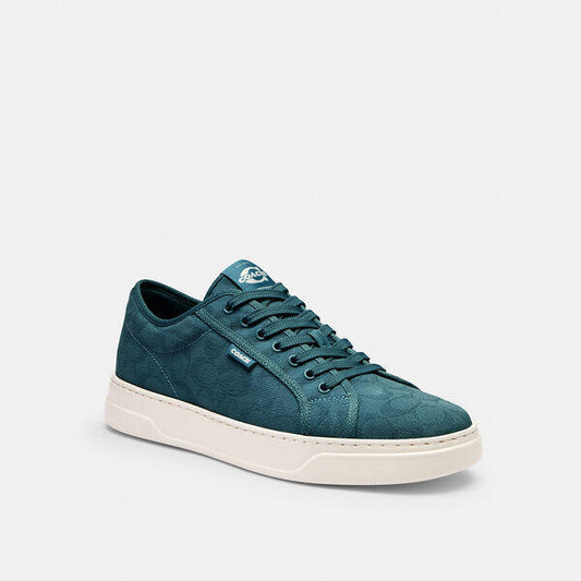 Image of Sneakers. Productname: Sneaker In Signature Jacquard in DARK TEAL/CHALK colour by brand - Coach Outlet Australia