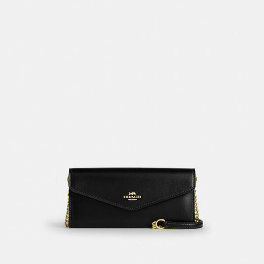 Image of Wallets & Money Clips. Productname: Klare Wallet With Chain in IM/BLACK colour by brand - Coach Outlet Australia