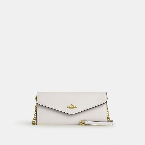 Image of Wallets & Money Clips. Productname: Klare Wallet With Chain in IM/CHALK colour by brand - Coach Outlet Australia