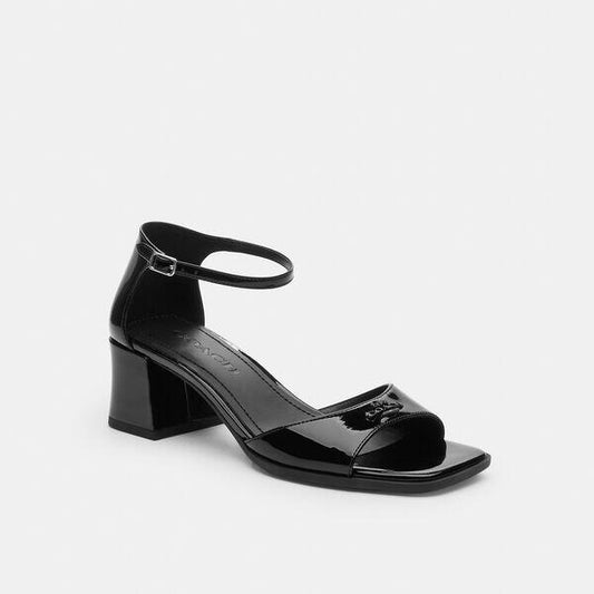 Image of Sandals. Productname: Block Heel Sandal in BLACK colour by brand - Coach Outlet Australia