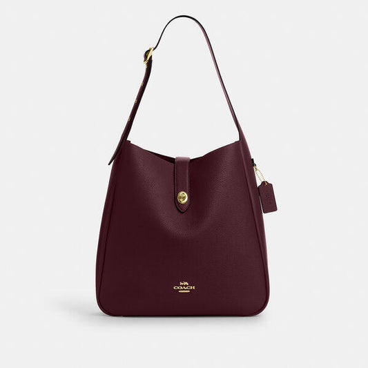 Image of Bags. Productname: Hadley Large Shoulder Bag in IM/DARK WINE colour by brand - Coach Outlet Australia