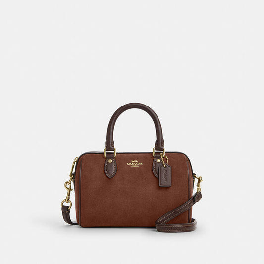 Image of Bags. Productname: Mini Rowan Crossbody Bag in IM/Vintage Brown colour by brand - Coach Outlet Australia