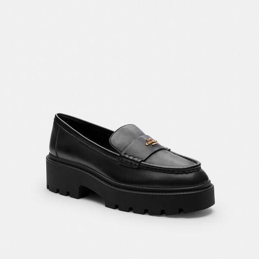 Image of Flats. Productname: Lucy Loafer in BLACK colour by brand - Coach Outlet Australia