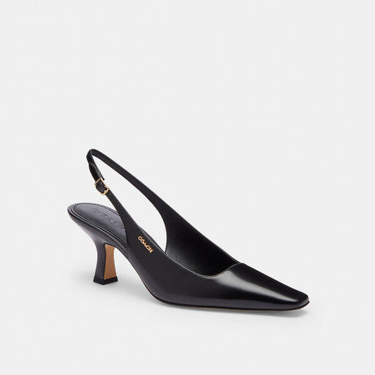 Image of Heels. Productname: Slingback Heel in BLACK colour by brand - Coach Outlet Australia