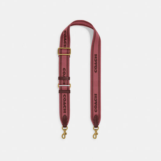 Image of Accessories. Productname: Colorblock Webbing Strap in Rouge Multi colour by brand - Coach Outlet Australia