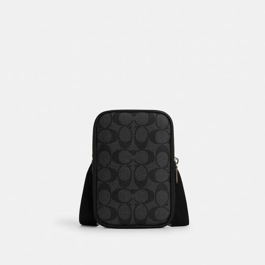 Image of Bags. Productname: Aden Crossbody In Signature Canvas in CHARCOAL/BLACK colour by brand - Coach Outlet Australia