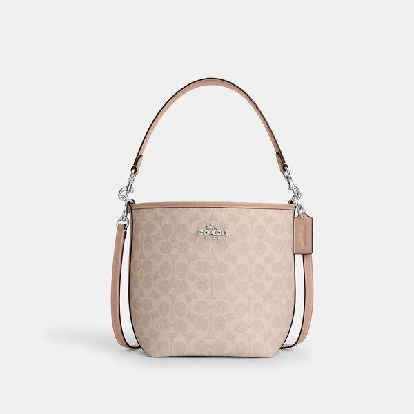 Image of Bags. Productname: City Bucket Bag In Signature Canvas in SAND/TAUPE colour by brand - Coach Outlet Australia