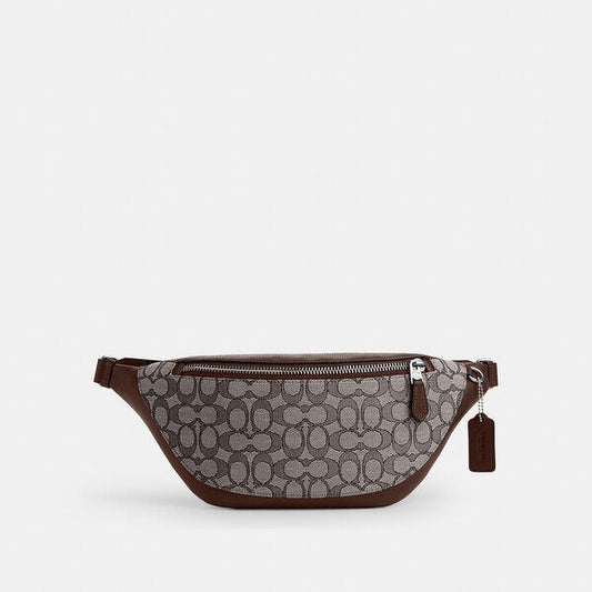 Image of Accessories. Productname: Warren Belt Bag In Signature Jacquard in OAK/MAPLE colour by brand - Coach Outlet Australia